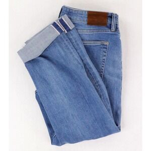 Flint And Tinder Jeans Mens 33x30 (Fits 33x28) Blue Straight Fit Selvage Denim